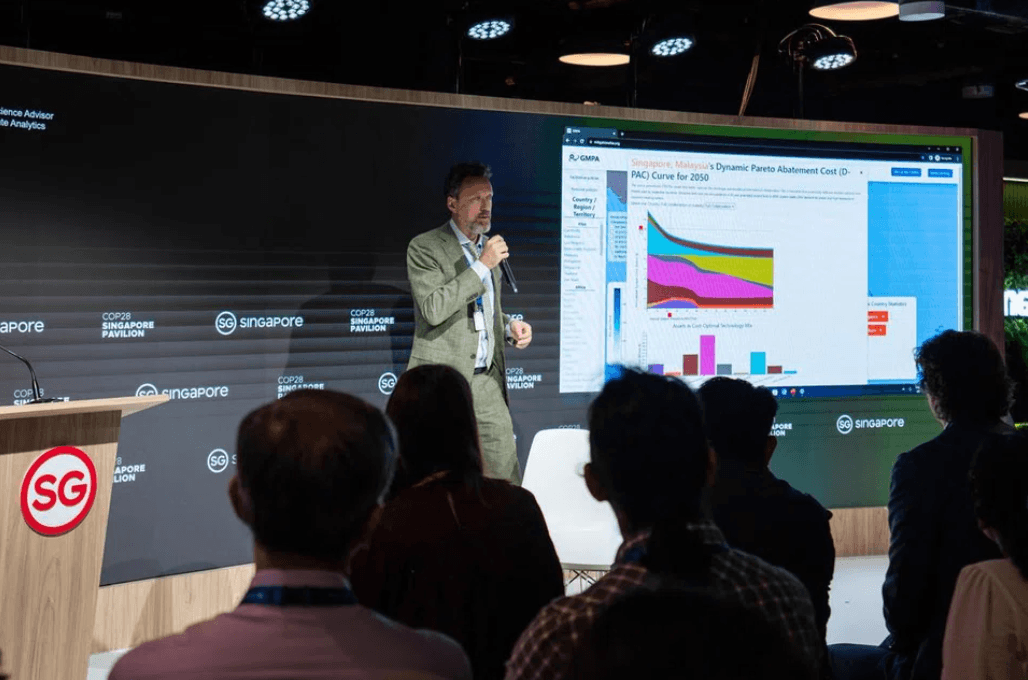 Dr Michiel Schaeffer, lead science adviser at Climate Analytics, launching the GMPA on Nov 30, 2023 (MSE, ST.)